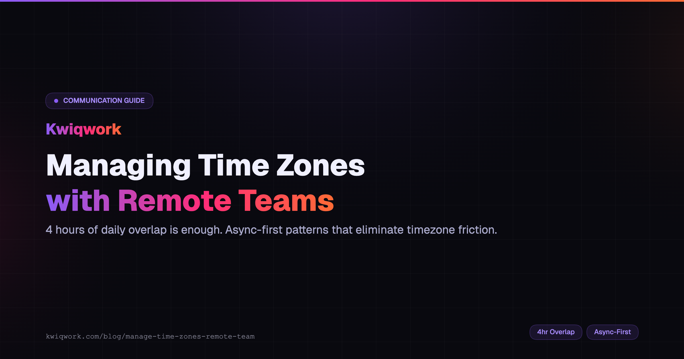 How to Manage Time Zone Differences with Remote Dev Teams | Kwiqwork