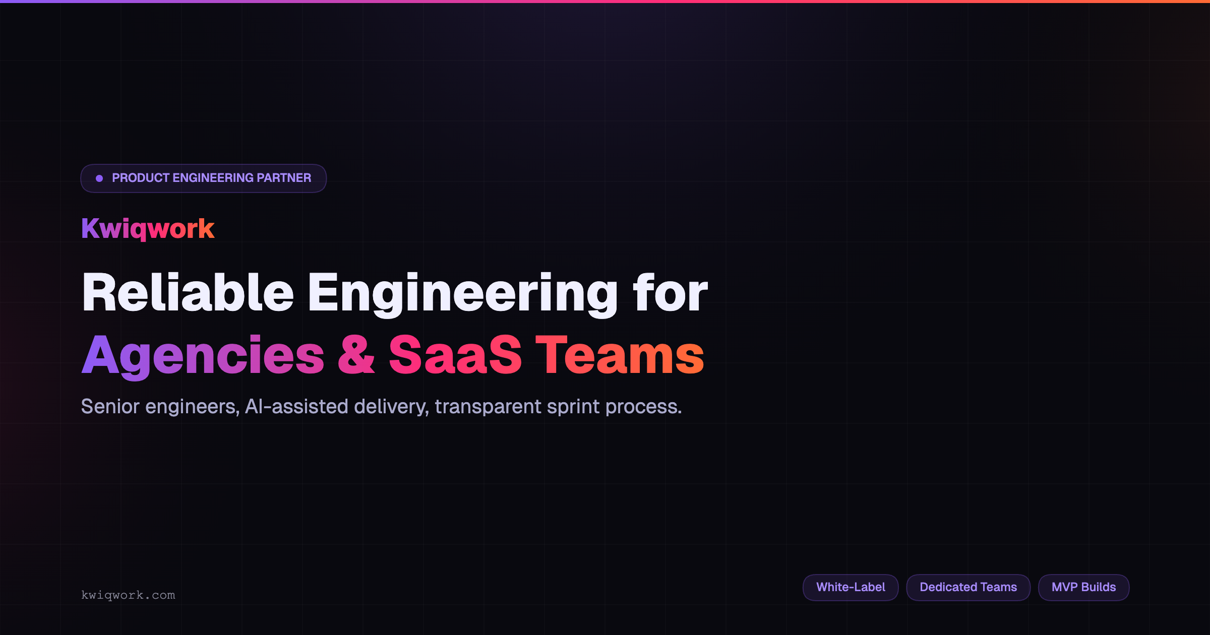 Software Engineering Studio — We Own Your Tech | Kwiqwork